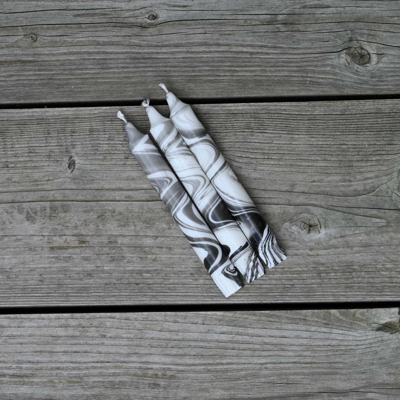 Marble kaars zwart -wit