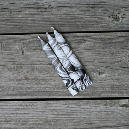 Marble kaars zwart -wit