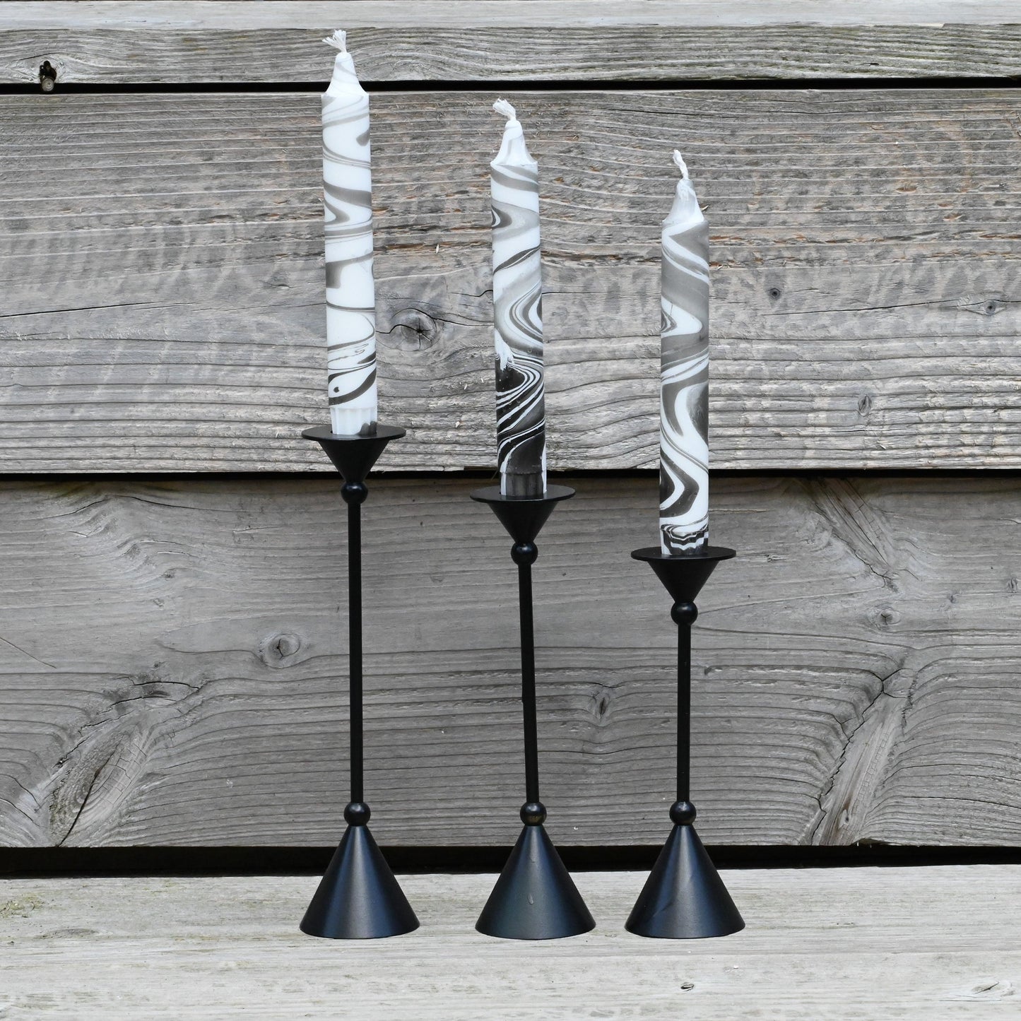 Marble kaars zwart -wit