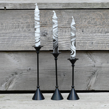 Marble kaars zwart -wit