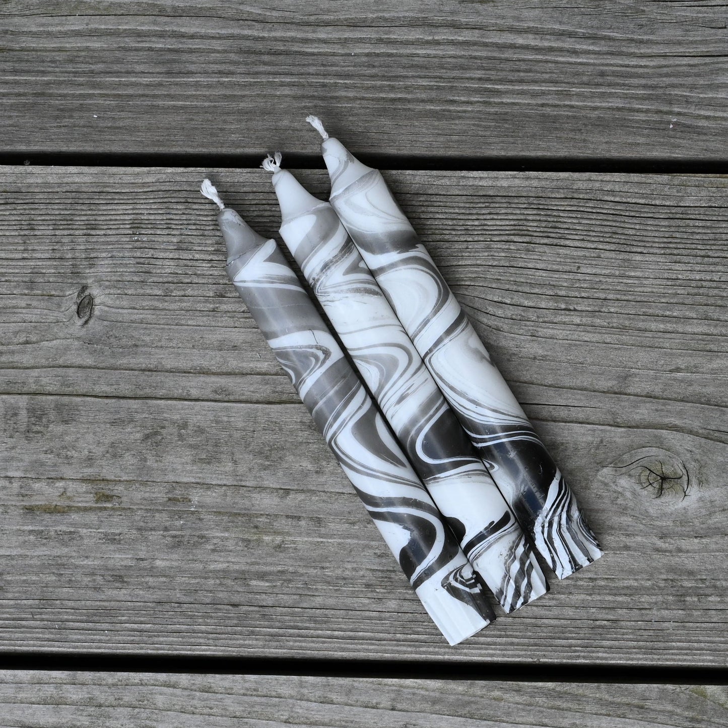 Marble kaars zwart -wit