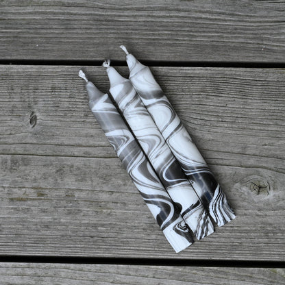 Marble kaars zwart -wit